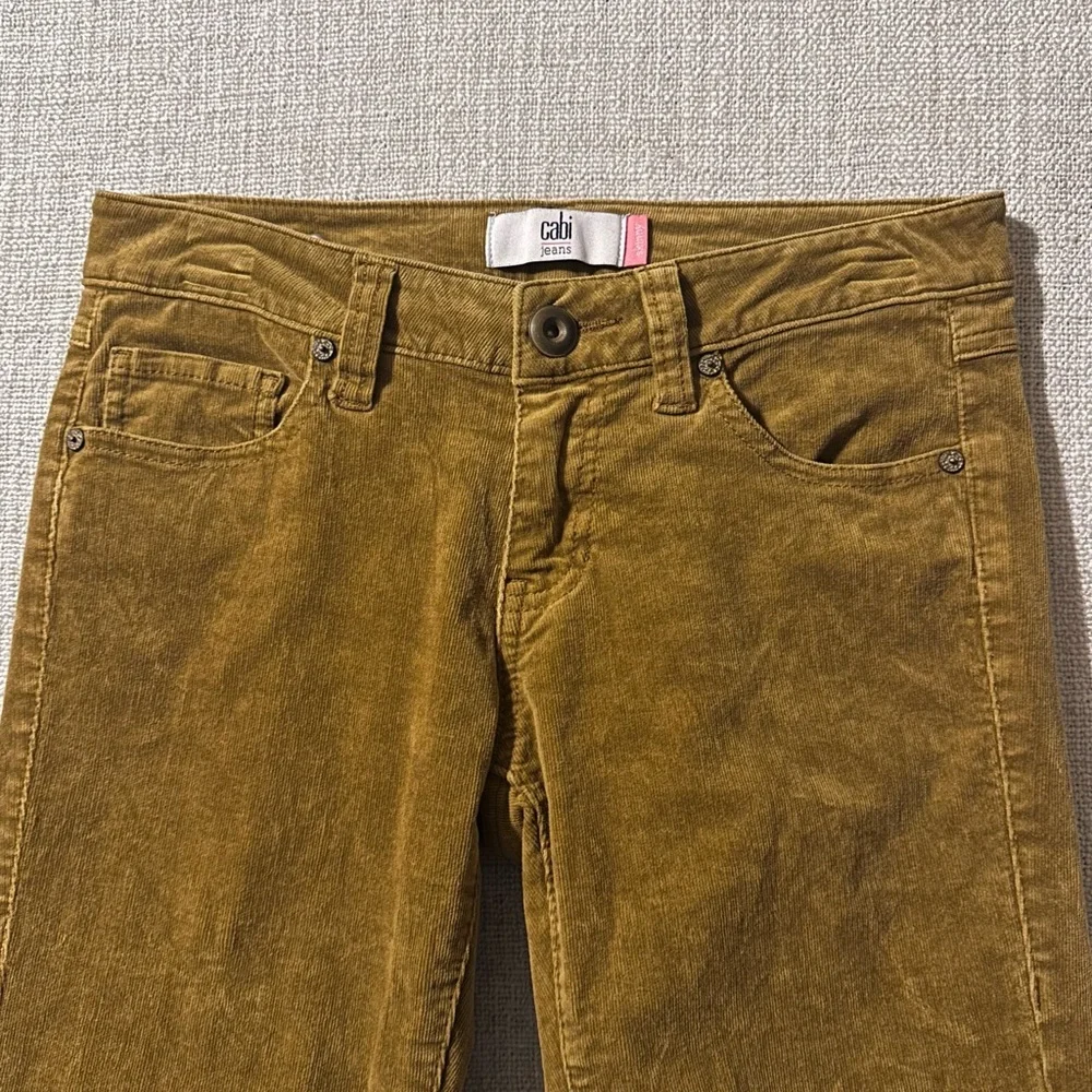 CABI #3197 Skinny Cord Umber Mustard Brown Corduroy Pants Jeans Stretch Womens 2 - Picture 3 of 16